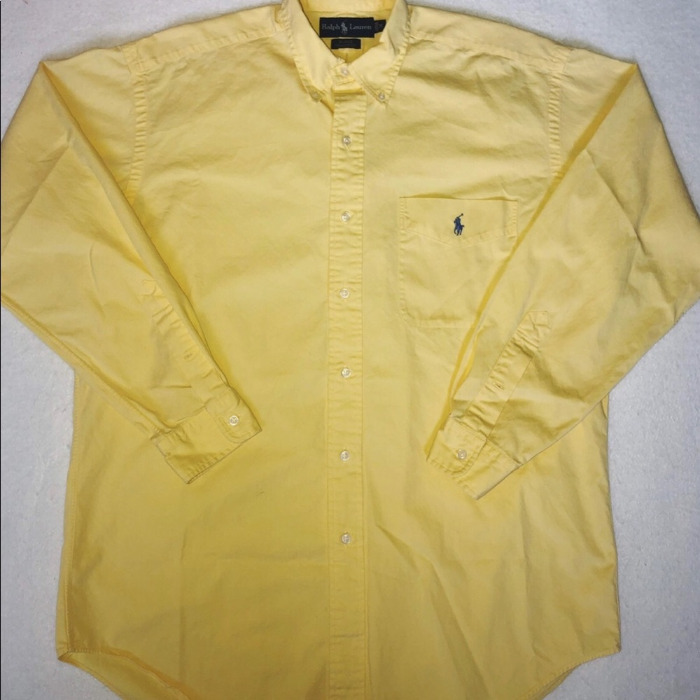 RALPH LAUREN YELLOW BUTTON DOWN